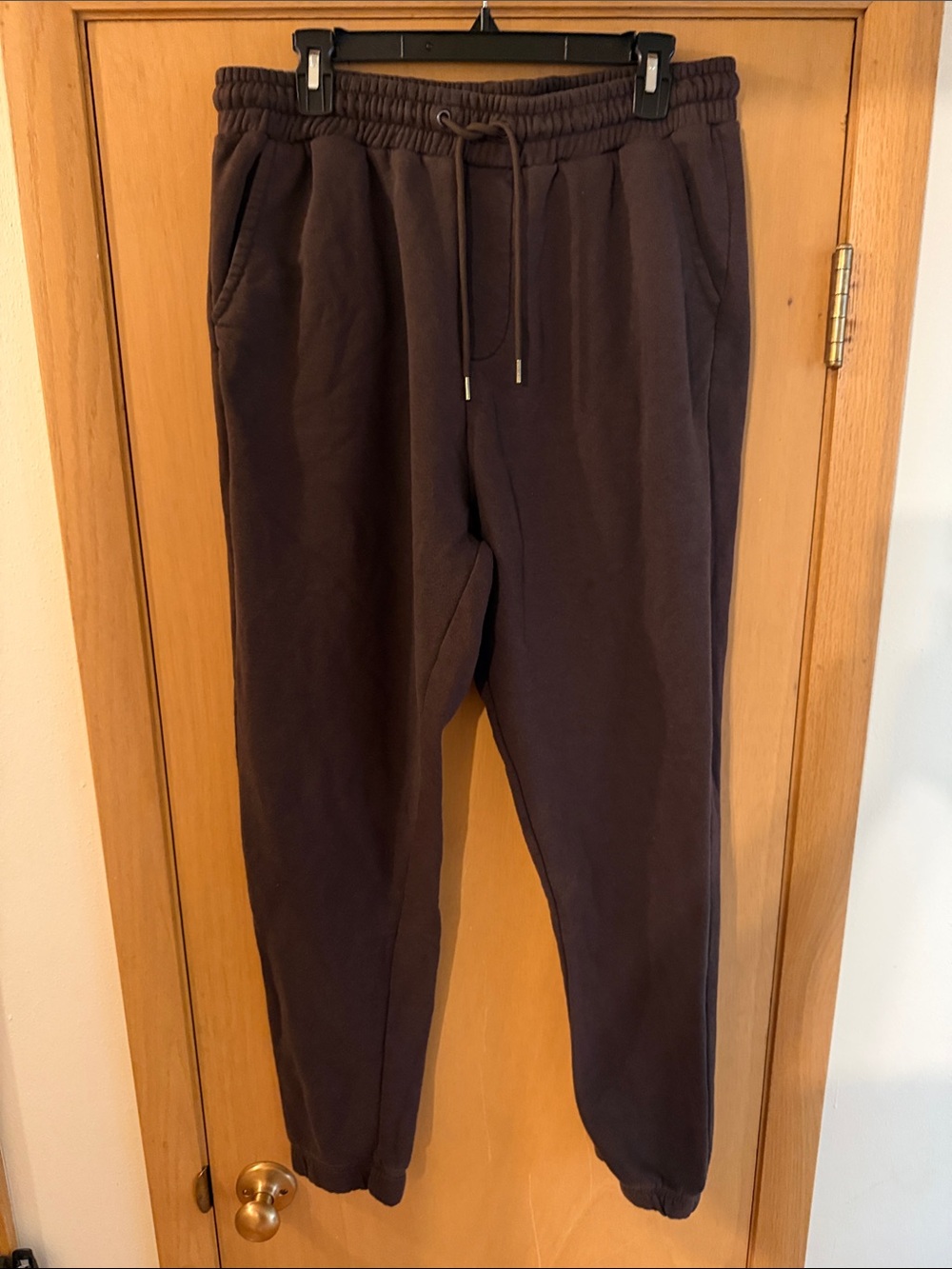 Larsson & Co Drawstring Joggers Sweatpants Brown Size Large